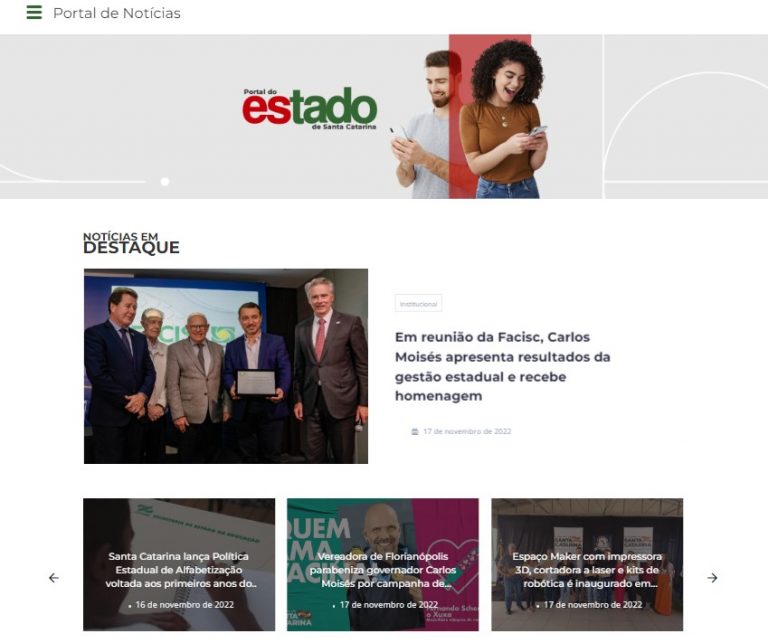 Governo de SC lança novo site e facilita acesso dos catarinenses a serviços e notícias do Estado