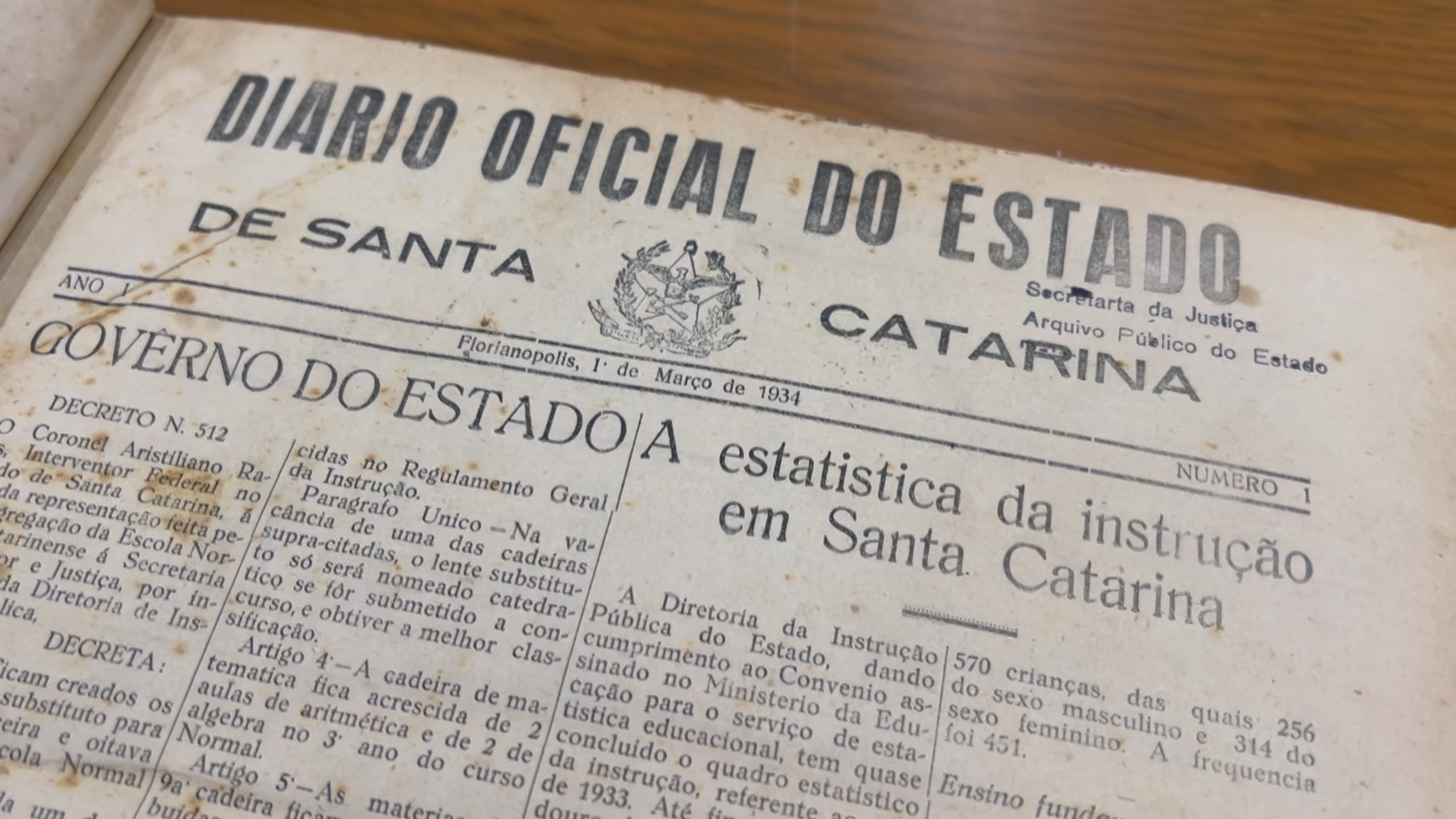 AVISO DE PAUTA: Governo de Santa Catarina realiza cerimônia de celebração dos 90 anos do Diário Oficial do Estado